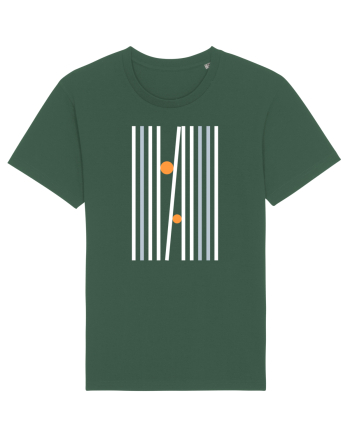 Abstract Lines and Dots Bottle Green