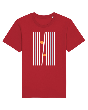 Abstract Lines and Dots Red