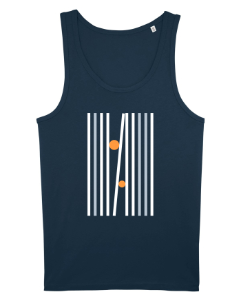 Abstract Lines and Dots Navy