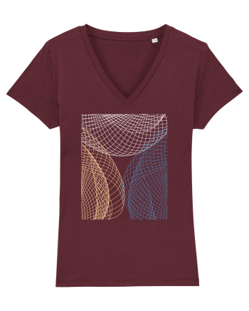 Abstract Net Burgundy