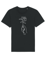 Abstract One Line Flower Tricou mânecă scurtă Unisex Rocker