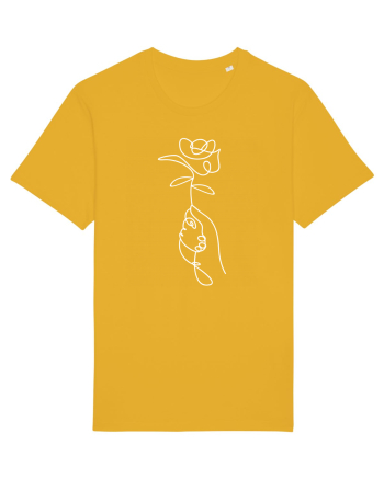 Abstract One Line Flower Spectra Yellow