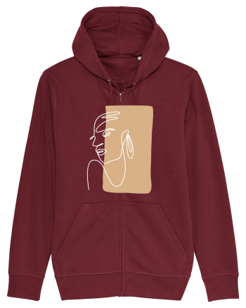 Abstract Portret Burgundy