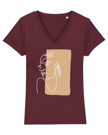 Abstract Portret Burgundy
