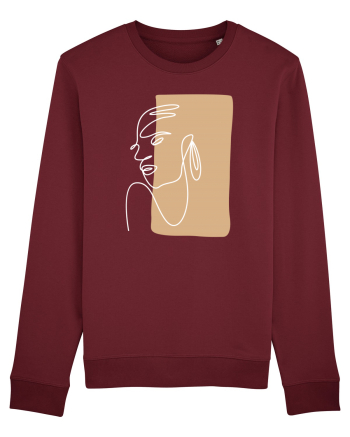 Abstract Portret Burgundy