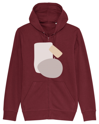 Abstract Simple Shapes Burgundy