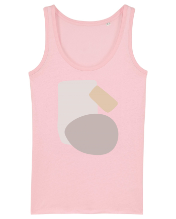 Abstract Simple Shapes Cotton Pink