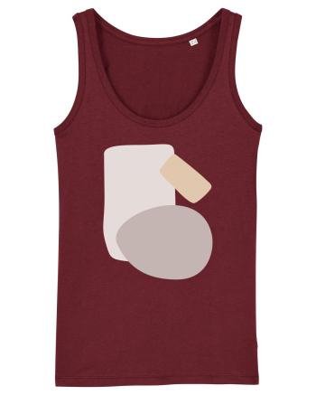 Abstract Simple Shapes Burgundy