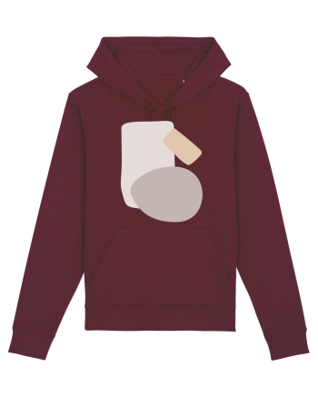Abstract Simple Shapes Burgundy