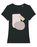 Abstract Simple Shapes Tricou mânecă scurtă guler larg fitted Damă Expresser