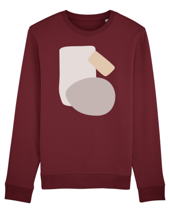 Abstract Simple Shapes Burgundy