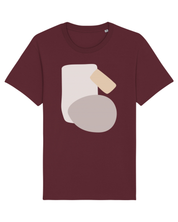 Abstract Simple Shapes Burgundy