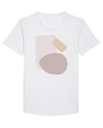Abstract Simple Shapes Tricou mânecă scurtă guler larg Bărbat Skater