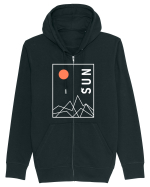 Abstract Sun and Mountains Hanorac cu fermoar Unisex Connector