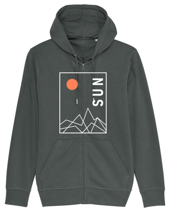 Abstract Sun and Mountains Anthracite