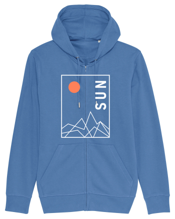 Abstract Sun and Mountains Bright Blue