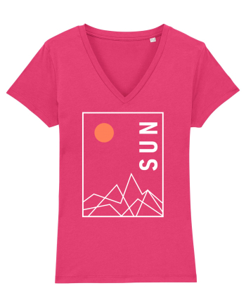 Abstract Sun and Mountains Raspberry