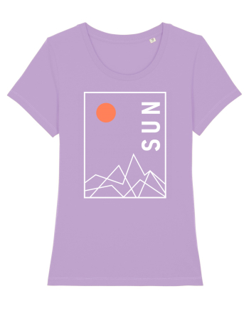 Abstract Sun and Mountains Lavender Dawn