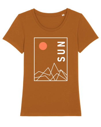 Abstract Sun and Mountains Roasted Orange