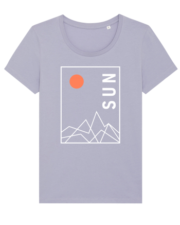 Abstract Sun and Mountains Lavender