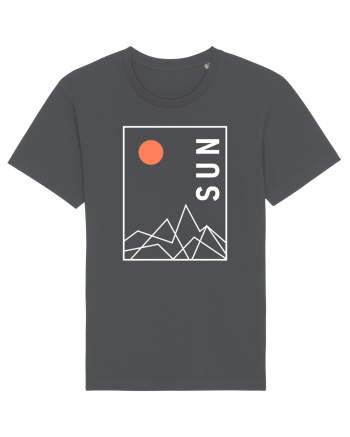 Abstract Sun and Mountains Anthracite