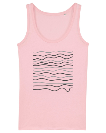 Abstract Waves Cotton Pink