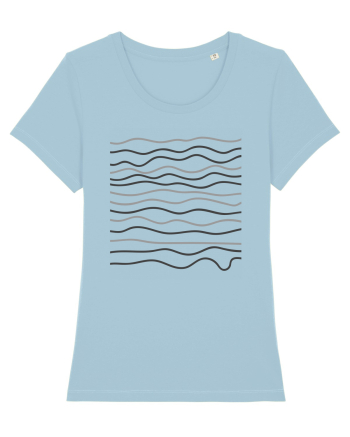 Abstract Waves Sky Blue