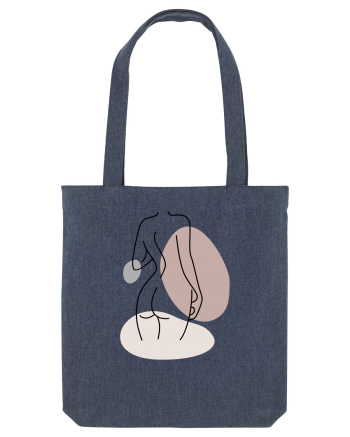 Abstract Woman Body Midnight Blue
