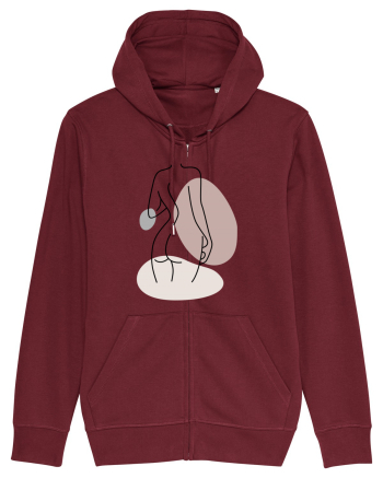 Abstract Woman Body Burgundy