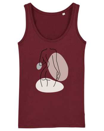 Abstract Woman Body Burgundy