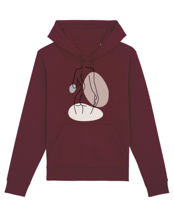 Abstract Woman Body Burgundy