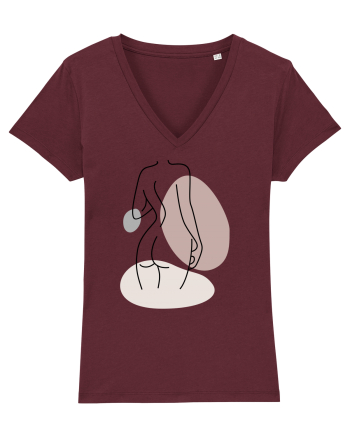 Abstract Woman Body Burgundy