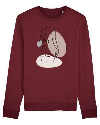 Abstract Woman Body Burgundy