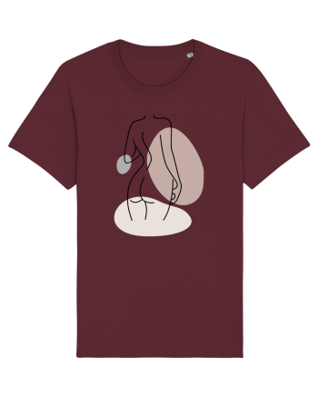 Abstract Woman Body Burgundy
