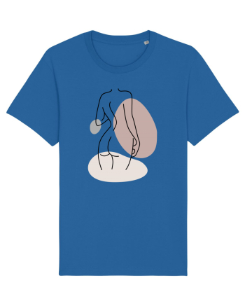 Abstract Woman Body Royal Blue