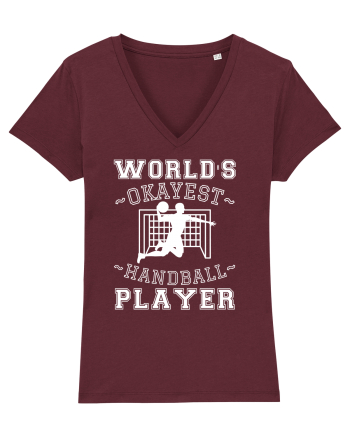 World'S Okayest Handball Player Burgundy