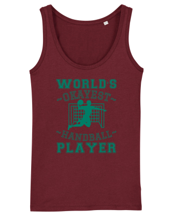 World'S Okayest Handball Player Burgundy