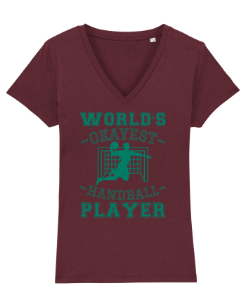World'S Okayest Handball Player Burgundy