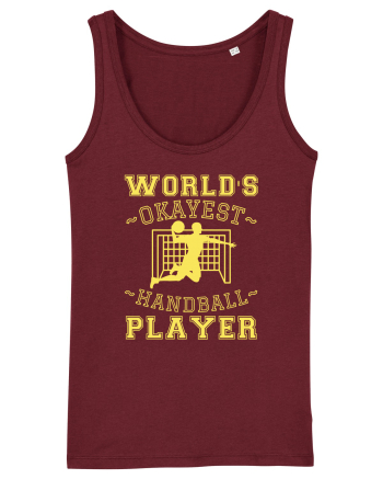 World'S Okayest Handball Player Burgundy