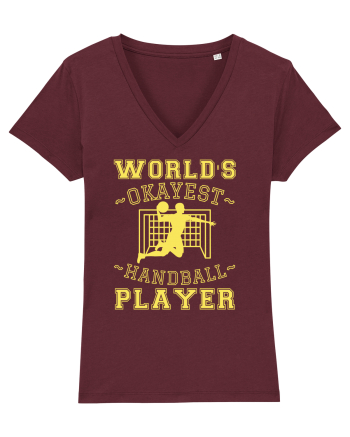 World'S Okayest Handball Player Burgundy