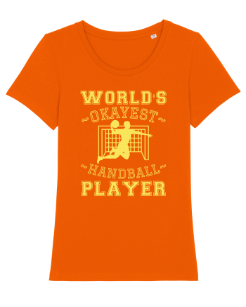World'S Okayest Handball Player Bright Orange