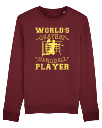 World'S Okayest Handball Player Burgundy