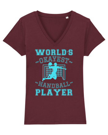 World'S Okayest Handball Player Burgundy