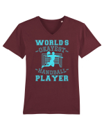 World'S Okayest Handball Player Tricou mânecă scurtă guler V Bărbat Presenter