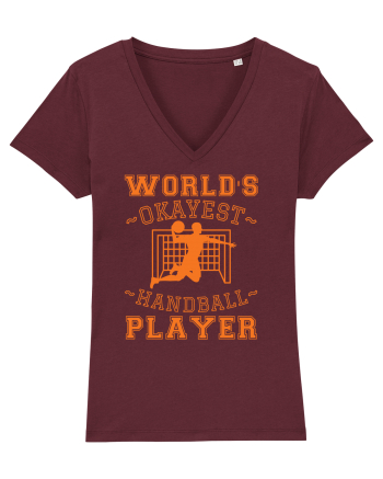 World'S Okayest Handball Player Burgundy
