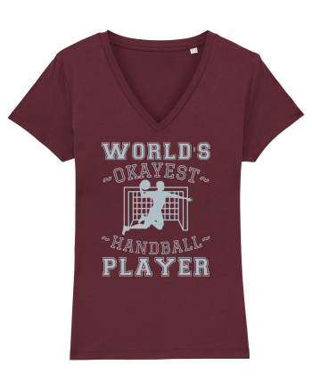 World'S Okayest Handball Player Burgundy