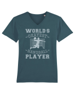 World'S Okayest Handball Player Tricou mânecă scurtă guler V Bărbat Presenter