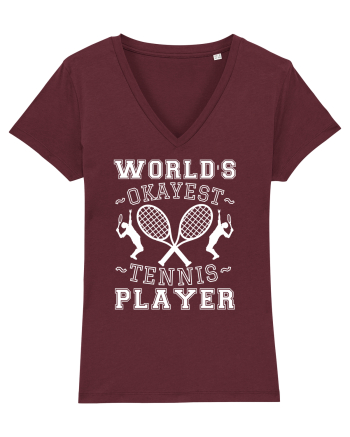 World'S Okayest Tennis Player Burgundy