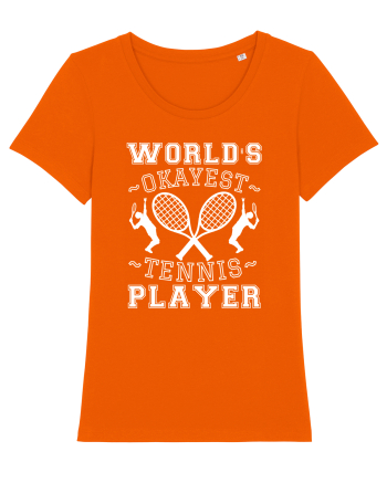 World'S Okayest Tennis Player Bright Orange