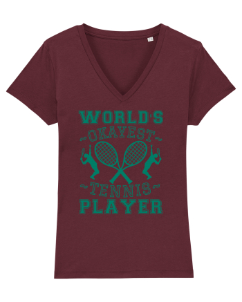 World'S Okayest Tennis Player Burgundy